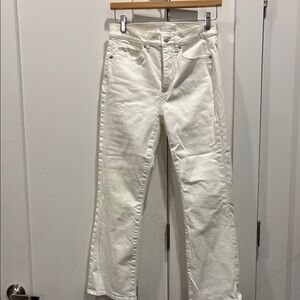 LOFT White Straight Leg Jeans High-Rise